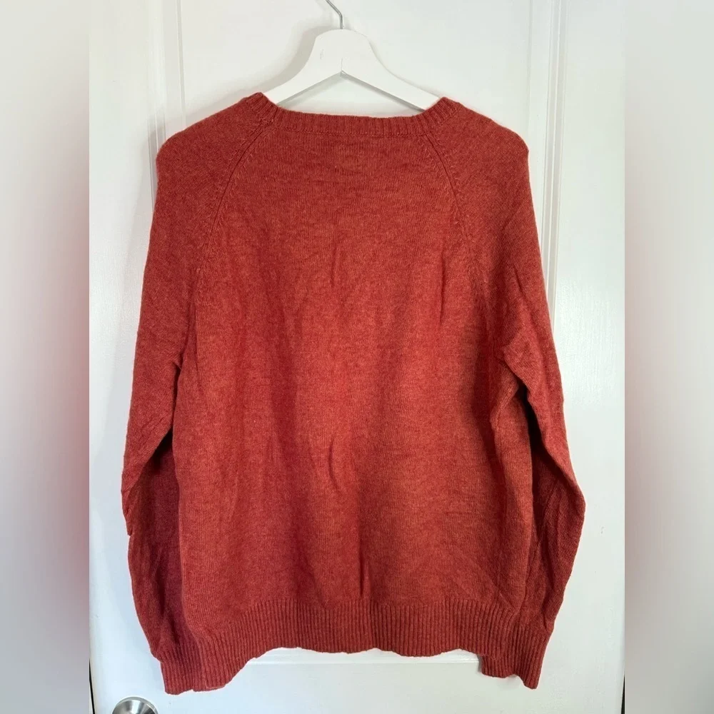 J. Crew Mercantile Men’s Orange Wool Blend Thin Crewneck Pullover Sweater